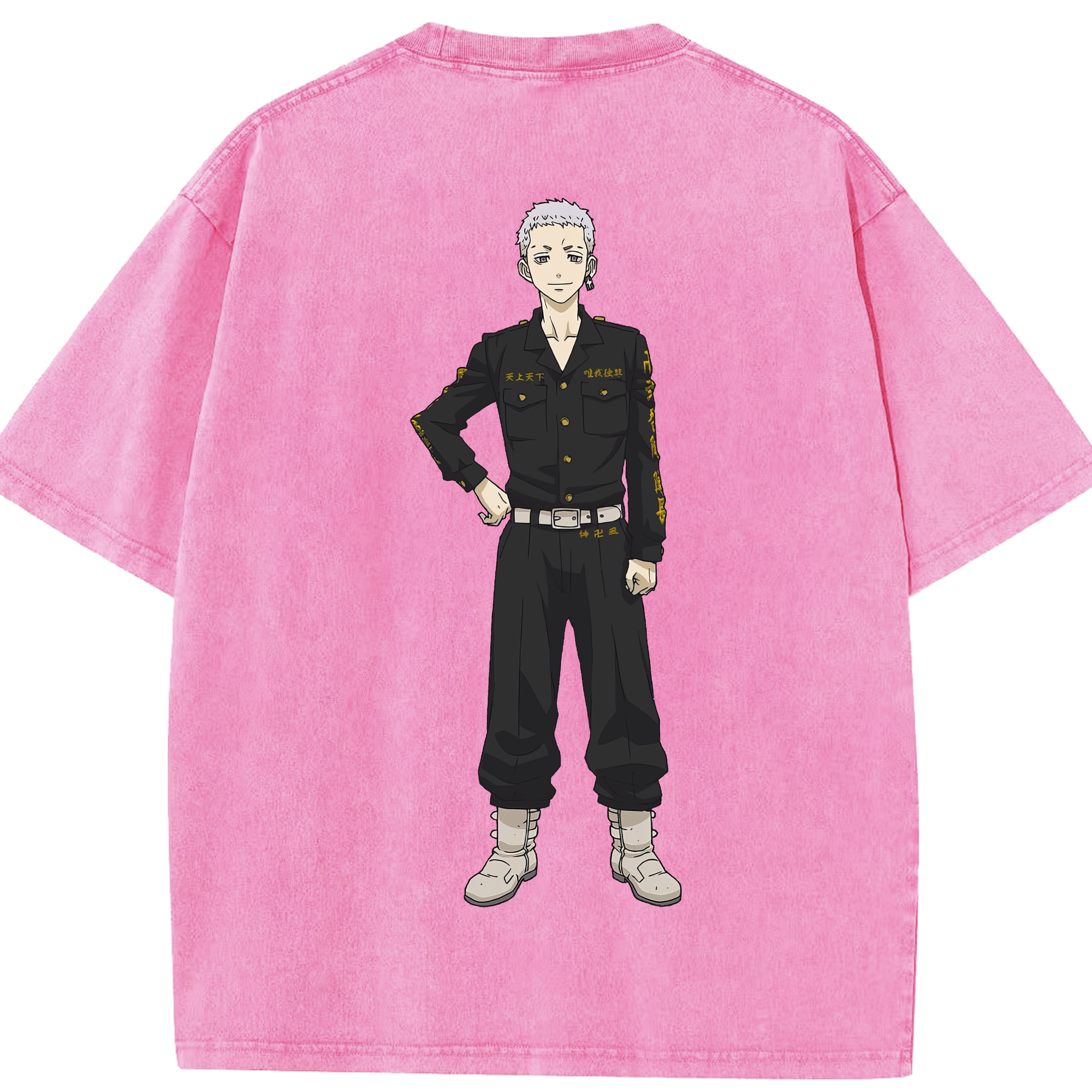 （画像用） 東京リベンジャーズ Tokyo Revengers 綿100% ヴィンテージ風 半袖Tシャツ（背面プリント）